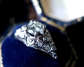 Vintage 1930s Art Deco Diamond Engagement Ring Vintage Engagement Ring Art Deco Engagement Ring Vintage Ring Art Deco Ring Diamond Ring