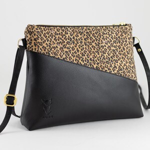 Handtasche KORK Leo Schwarz Klein mit Innenfach