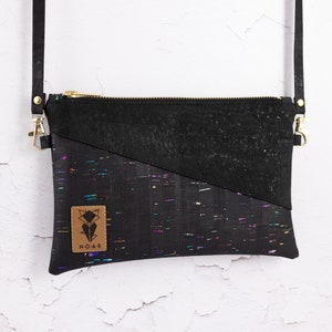 Multiway Bag Clutch Cork Rainbow Black