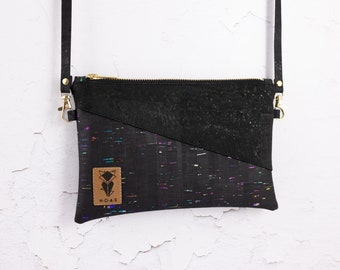 Multiway Bag Clutch Cork Rainbow Black