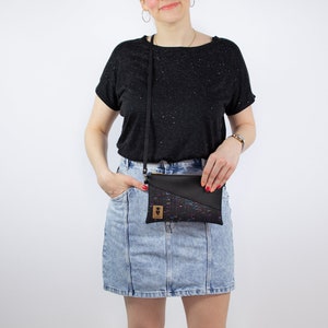 Multiway Bag Clutch Cork Rainbow Black image 6