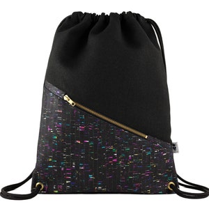 Gym bag cork rainbow black image 1