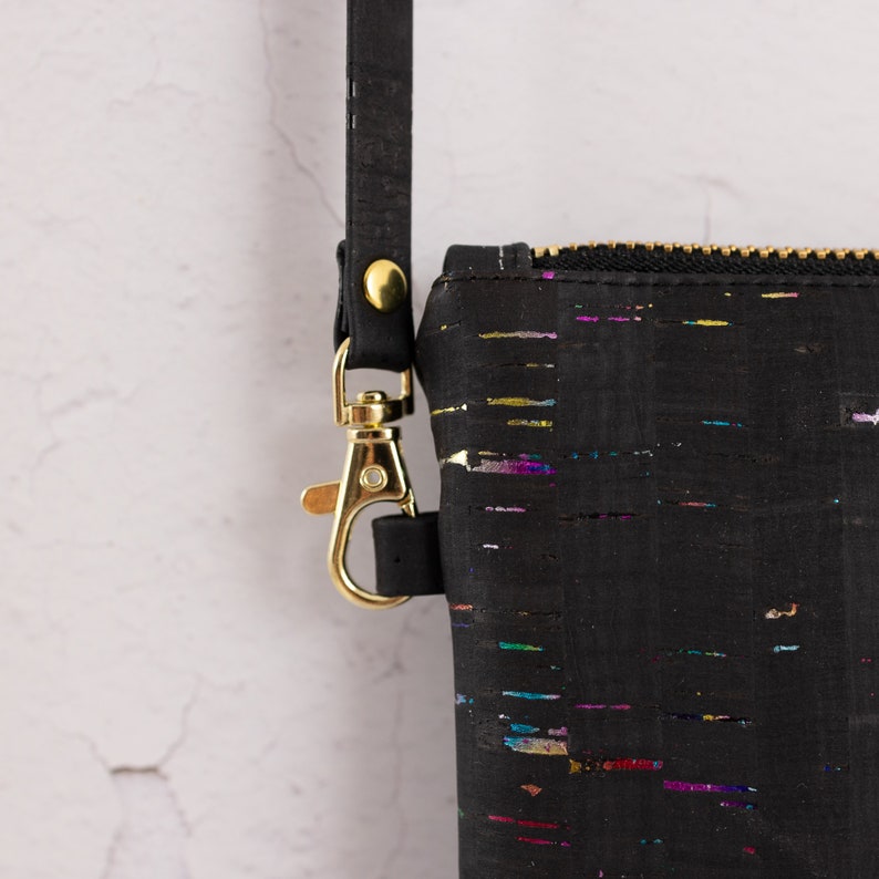 Multiway Bag Clutch Cork Rainbow Black image 4