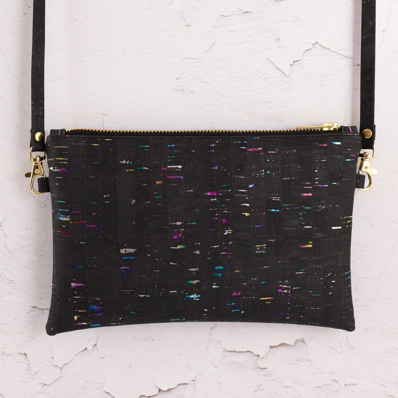 Multiway Bag Clutch Cork Rainbow Black image 3