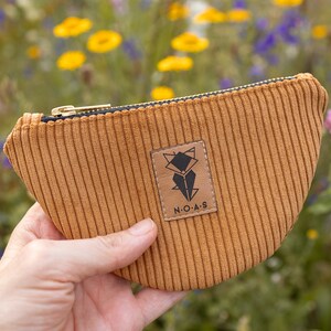 Mini Moon Bag Cord Honiggelb mit 2 Kartenfächern - kleine Geldbörse