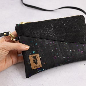 Multiway Bag Clutch Cork Rainbow Black image 9