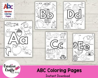 ABC Coloring Pages, Printable Coloring Pages, Alphabet Coloring Pages, ABC Coloring Sheets, Letter of the week, Toddler Activity