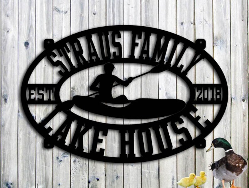 Lake House Sign Personalized Custom Metal Sign Steel Sign Etsy