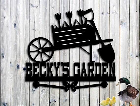 Custom Metal Signs Personalized Sign Wheelbarrow - Metal Garden Signs Personalized Custom Metal Signs Personalized Sign Wheelbarrow - Metal Garden Signs Personalized