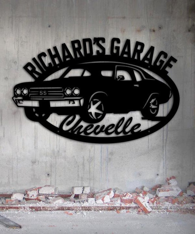 Chevelle Garage 1970 Chevelle SS Personalized Metal Sign Etsy