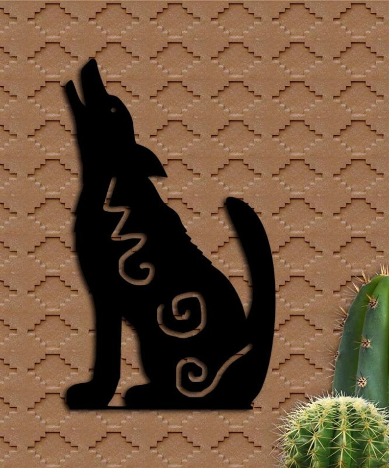 Coyote Metal Garden Art Yard Howling Coyote Southwestern Etsy