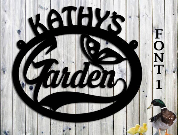 Garden Sign Custom Metal Signs Personalized Gift Steel - Metal Garden Signs Personalized Garden Sign Custom Metal Signs Personalized Gift Steel - Metal Garden Signs Personalized