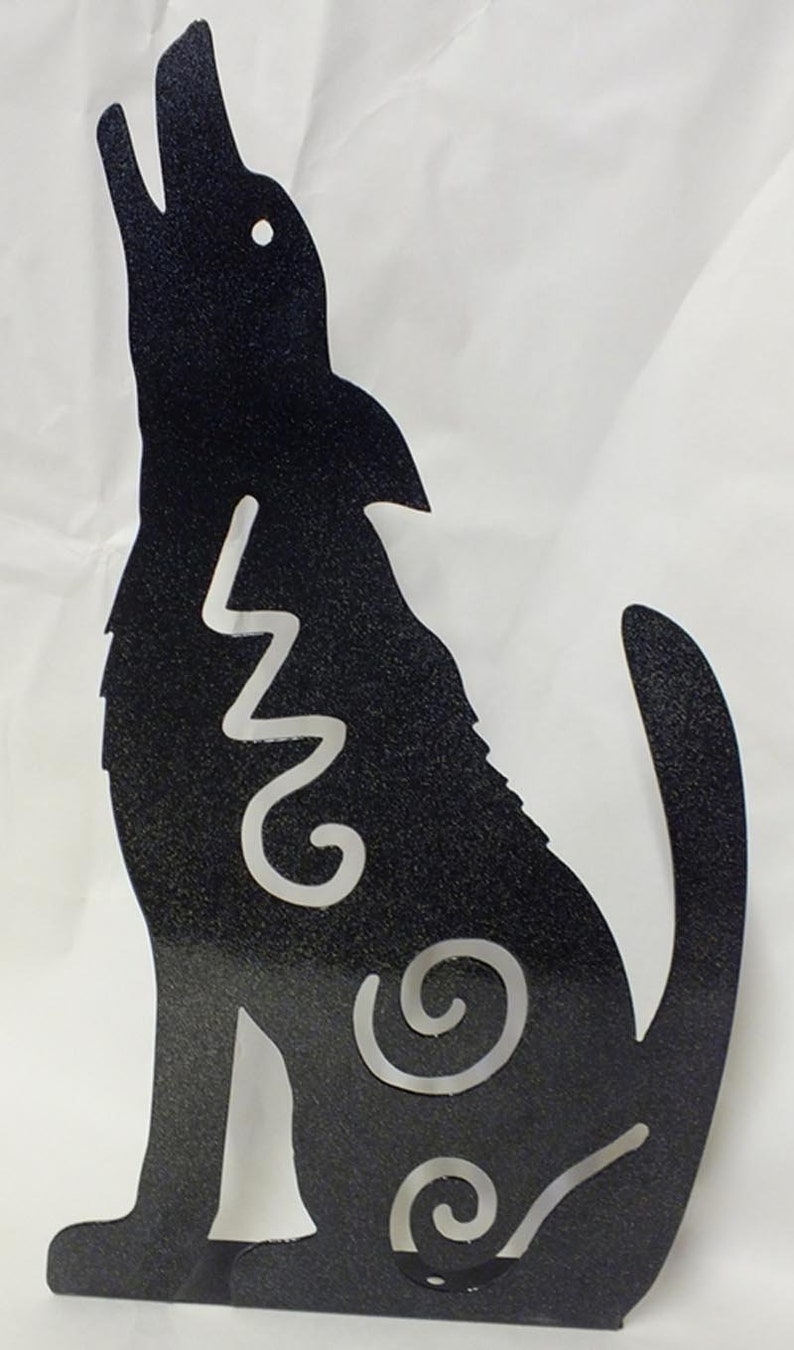 Coyote Metal Garden Art Yard Howling Coyote Southwestern Etsy