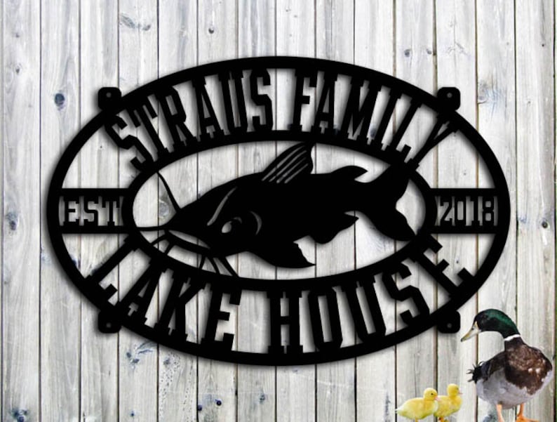 Lake House Sign Personalized Custom Metal Lake House Sign | Etsy