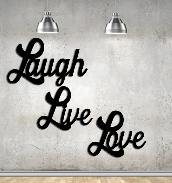Live Laugh Love Metal Signs Metal Wall Art Word Wall Art Etsy