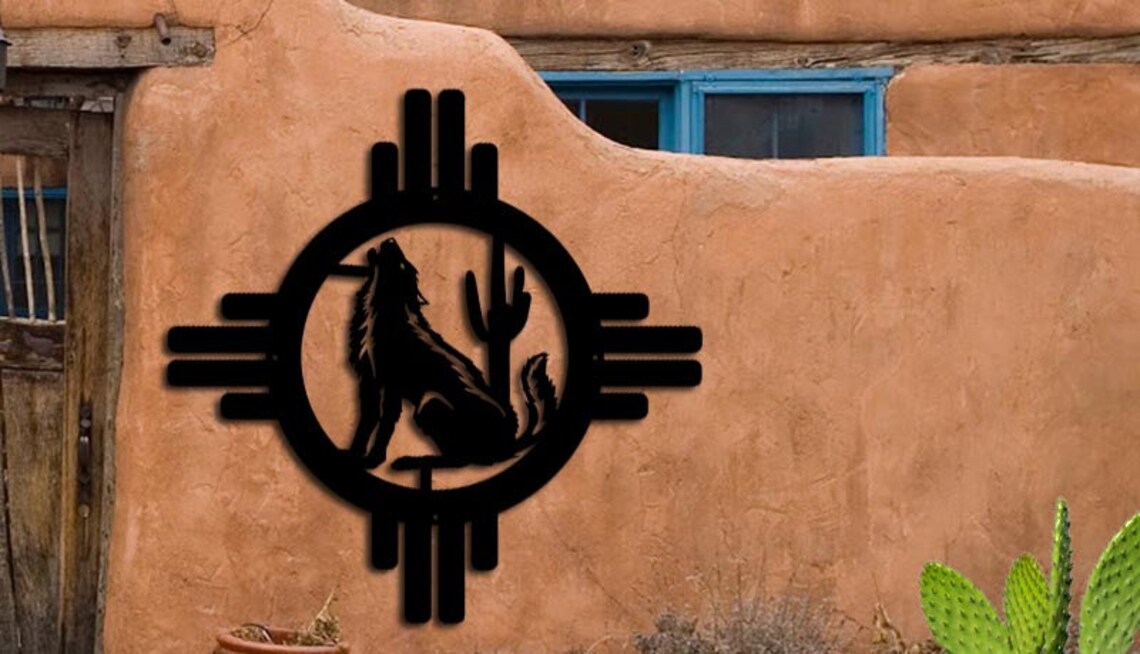 Southwest Native American Sun Symbol Zia Home & Garden Etsy