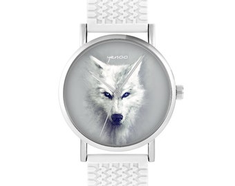 Uhr - White Wolf - Silikon, weiß