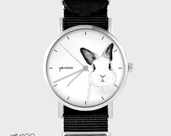 Yenoo Armbanduhr - Rabbit - black, nato