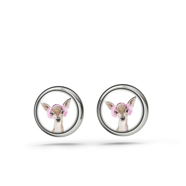 Mini earrings - Sarenka - studs, graphics