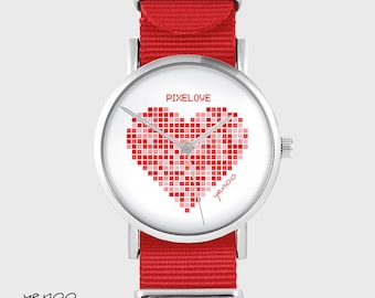Montre - Pikselove - rouge