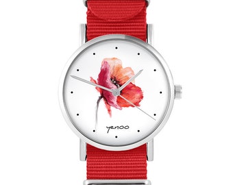 Montre - Coquelicot - rouge