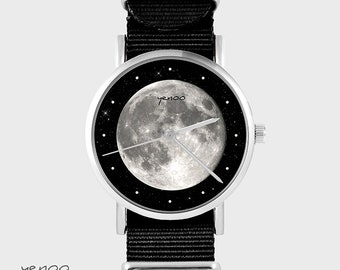 Armbanduhr - Moon - black, nato