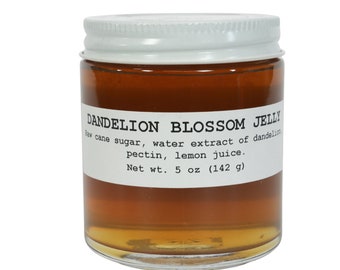 Dandelion Blossom Jelly, 5 oz - Craft, Gourmet, Unusual Jams & Jellies Made in West Virginia, USA - Vegan Friendly Honey Substitute