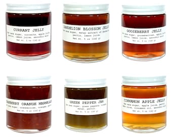 Smoke Camp Crafts | Six Pack of Jams and Jellies 5 oz Jars | Chef’s Choice | Unique Flavors | Craft Jams & Jellies | Made in West Virginia