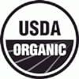 May include: USDA Organic seal, a black and white logo with the text "USDA ORGANIC" and a stylized image of rows of farmland.