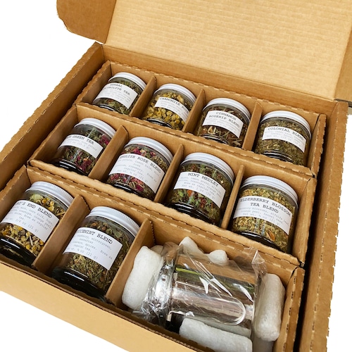 Herbal Tea Gift Set 10pack 10 Sample Sized Jars With Tea Etsy
