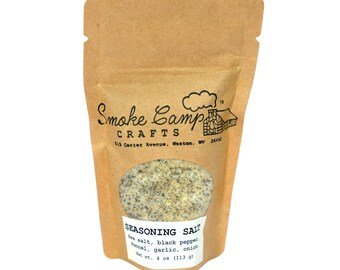 Culinary Seasoning Blend with Salt, 2 oz (56 g) by Smoke Camp Crafts - with Sea Salt, Black Pepper, Fennel, Garlic, and Onion