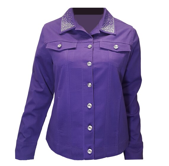 dark purple jean jacket