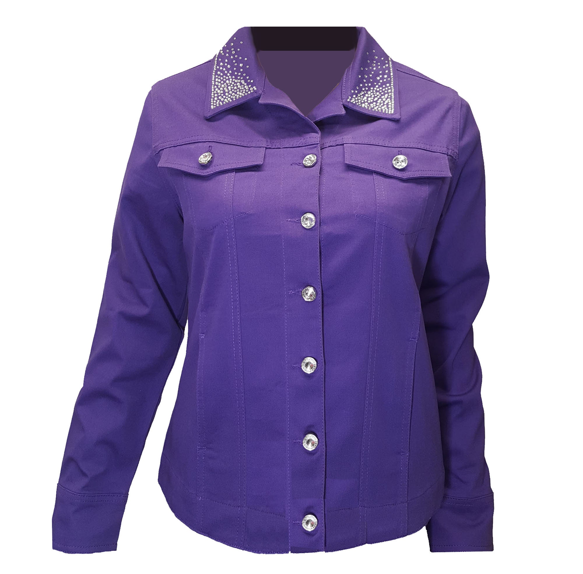 Purple Denim Jacket - Etsy