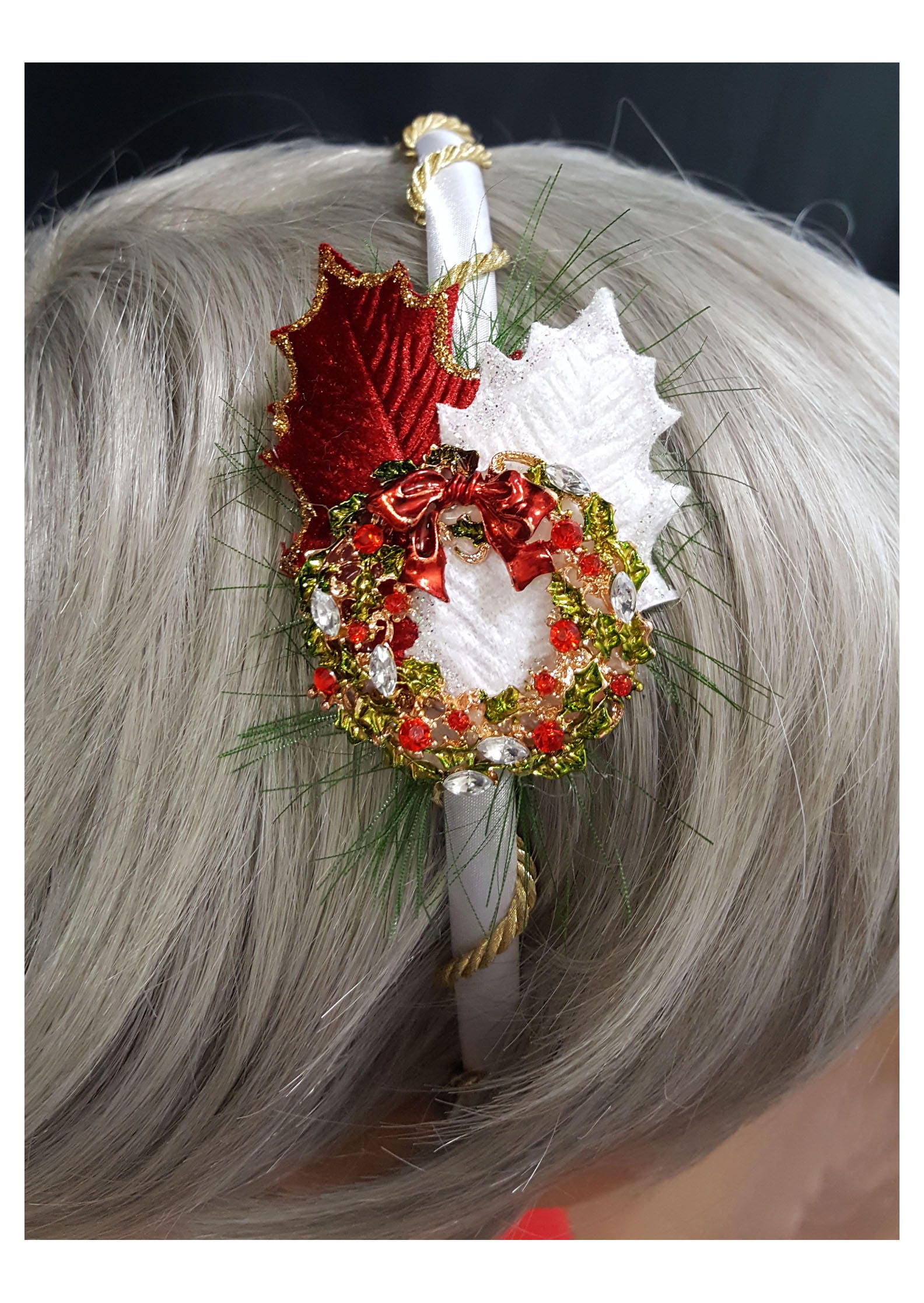 Christmas Wreath Headband