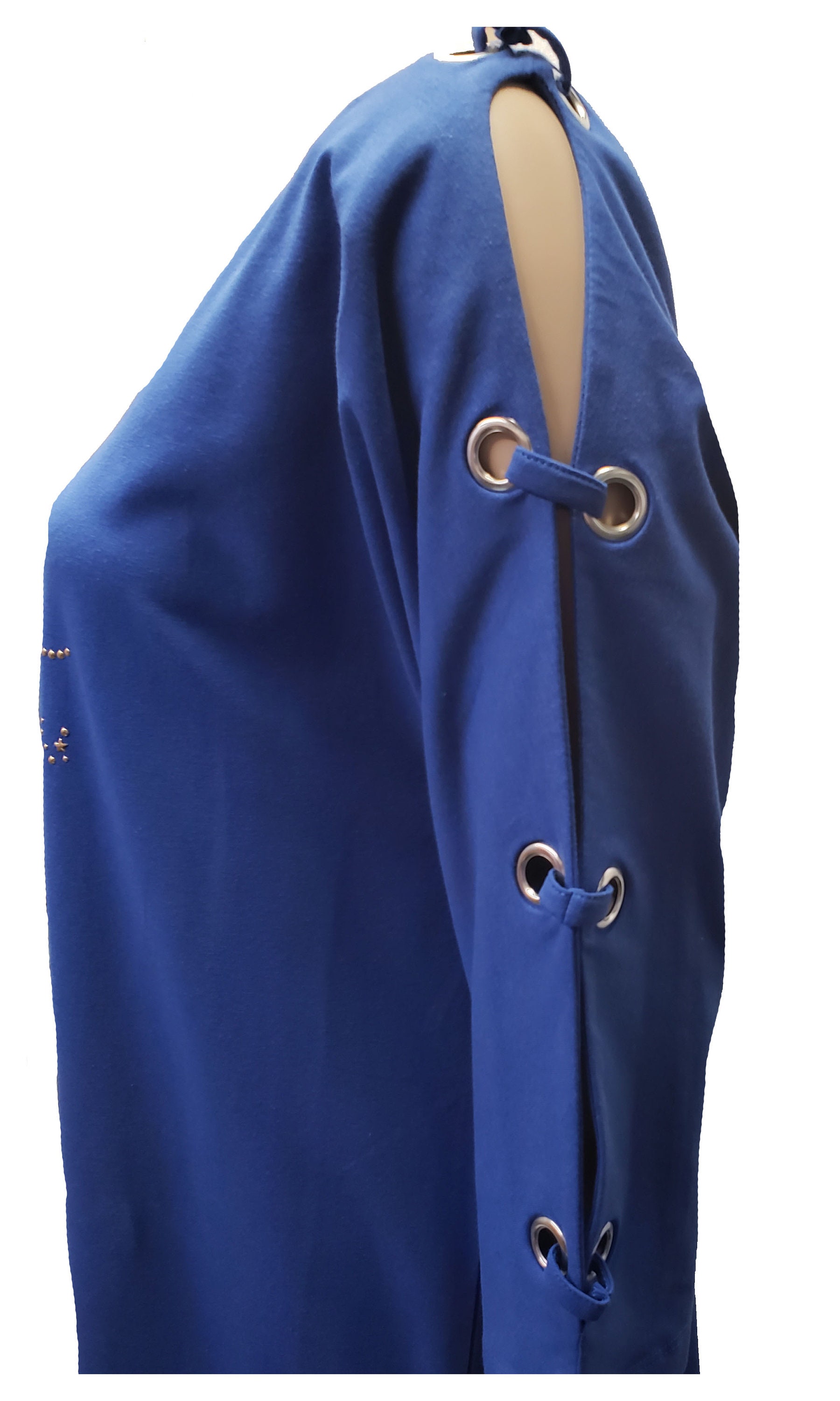 Lighthouse Bling Blue Tunic with Grommet sleeves