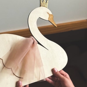 Oiseau En Bois Cygne - Deco Chambre Enfant Cadeau Naissance Poetycka sztuka ścienna Ręcznie robiona drewniana dekoracja ścienna Drewniany wystrój ptaka Przedszkole Wall Art