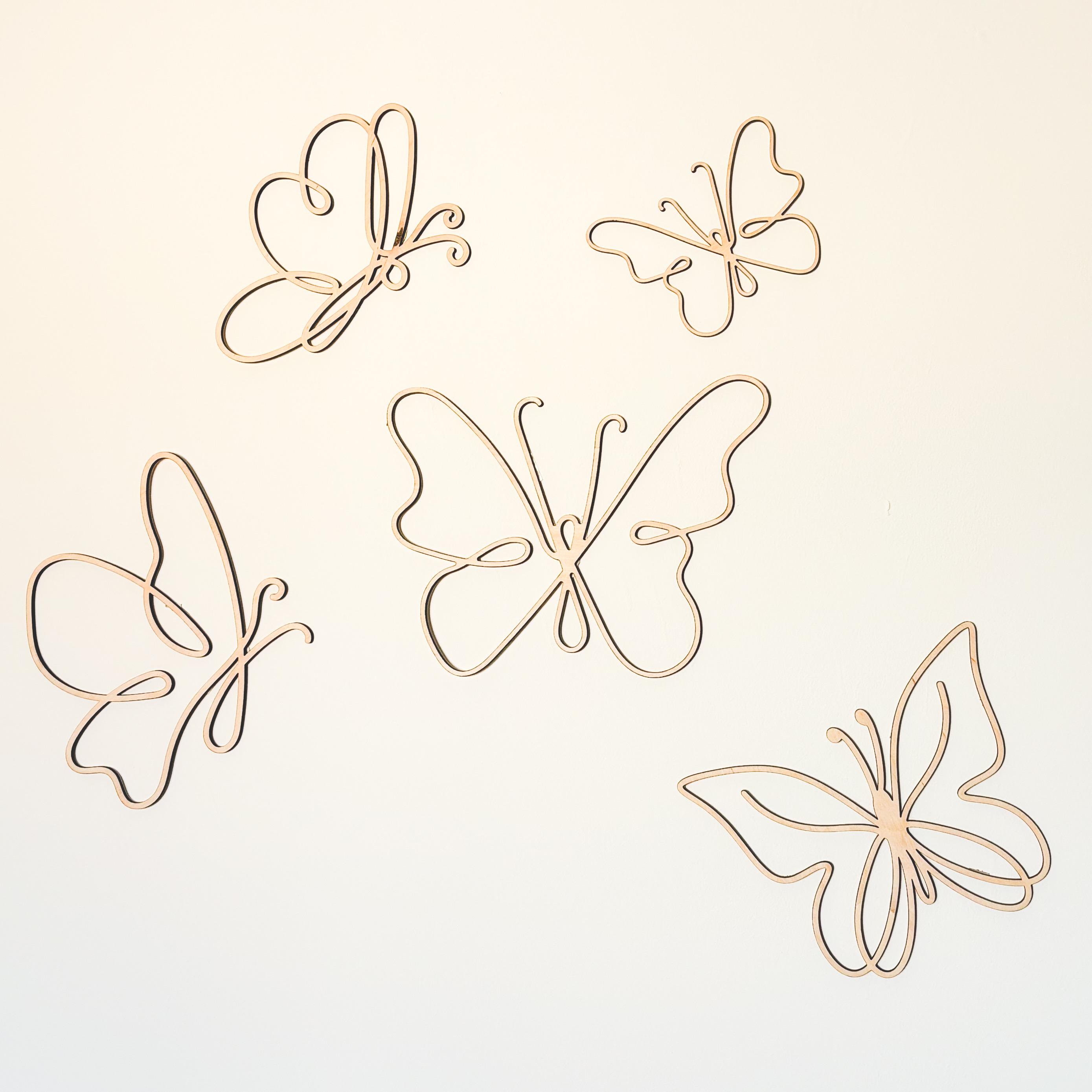 Decorazioni a forma di farfalla in legno – Set di 24 (3 colori, 8 ciascuno) / Farfalle tagliate al laser da 4 cm per artigianato, scrapbooking, decorazioni fai da te - Italia