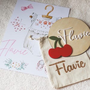 Carte de Naissance et Affiche de Naissance Personnalisée Pochette - Carte Étape Bébé Prénom Cadeau Bébé Affiche Prénom