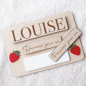 Personalized First Day of School Board - Interchangeable Name & Grade