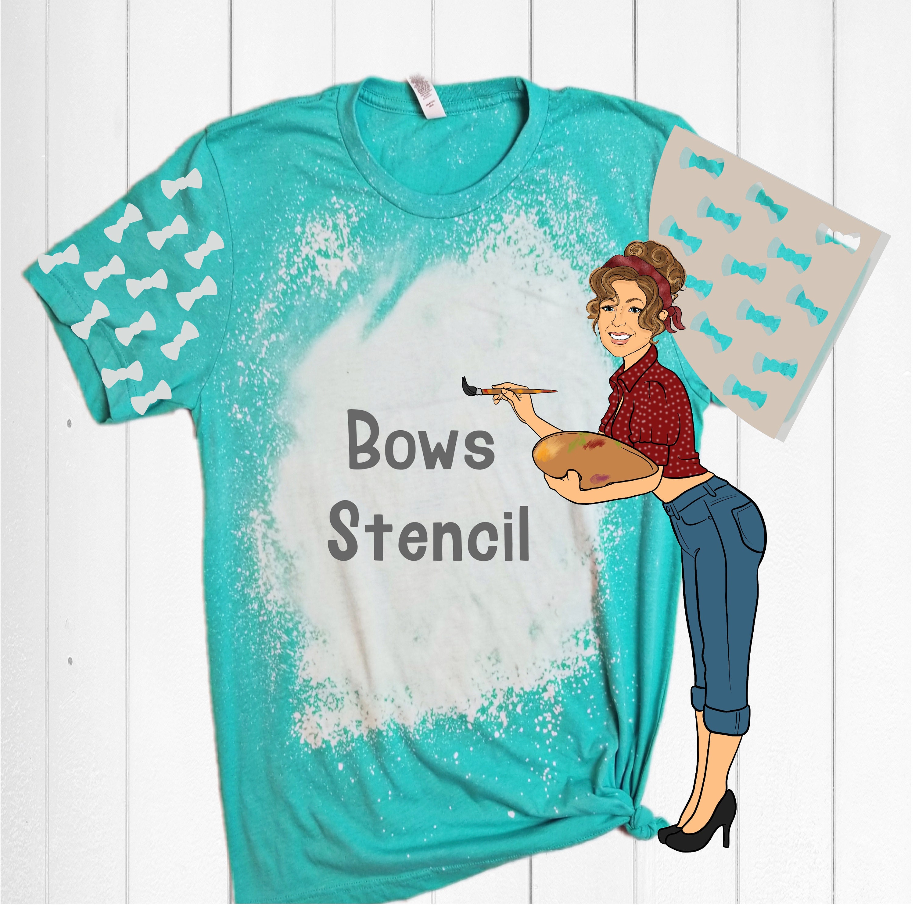 Download Bows Acrylic Sleeve Bleach Template Bleach T-Shirt Custom ...