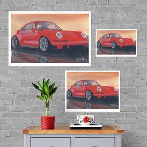 Porsche Print, Home Decor Wall Art, Automotive Decor, Fine Art Print, Art Deco Print, Car Art, Car Poster, Printable Car Vehicle, Gift New