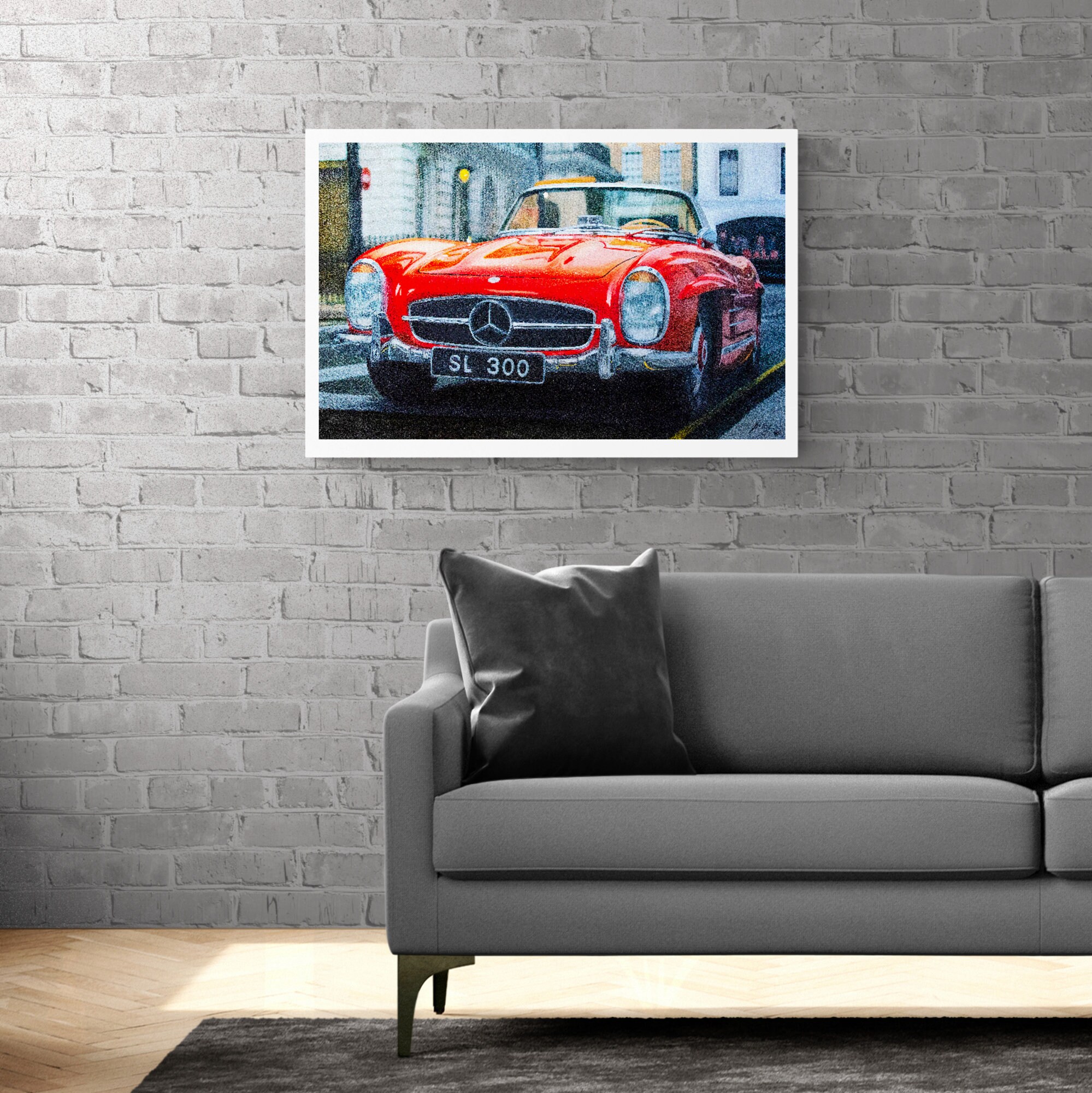 Mercedes Benz 300 SL Print, Home Decor Wall Art, Automotive Decor, Fine ...