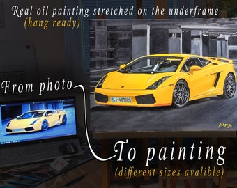 Custom Car Painting, Custom Car Art Commission, Oil Painting On Canvas, Turn Photo Into Painting, Car Painting, Vehicle Oil Painting, Gift