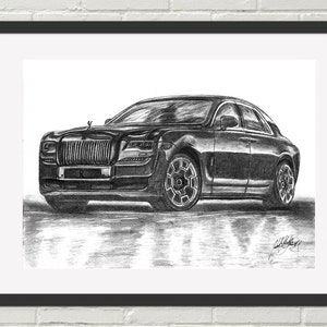 2020 Art Sketch Poster Rolls-Royce Cullinan without frame 