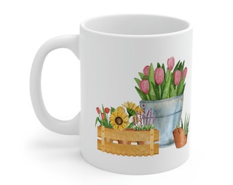 Spring Tulips Ceramic Mug 11oz