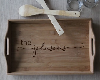 personalized serving tray etsy