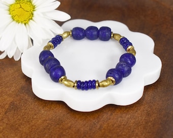 Bracelet de perles en verre craquelé