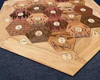 Tablero de colonos de madera personalizado / 3-4 o 5-6 jugadores / Personalización gratuita