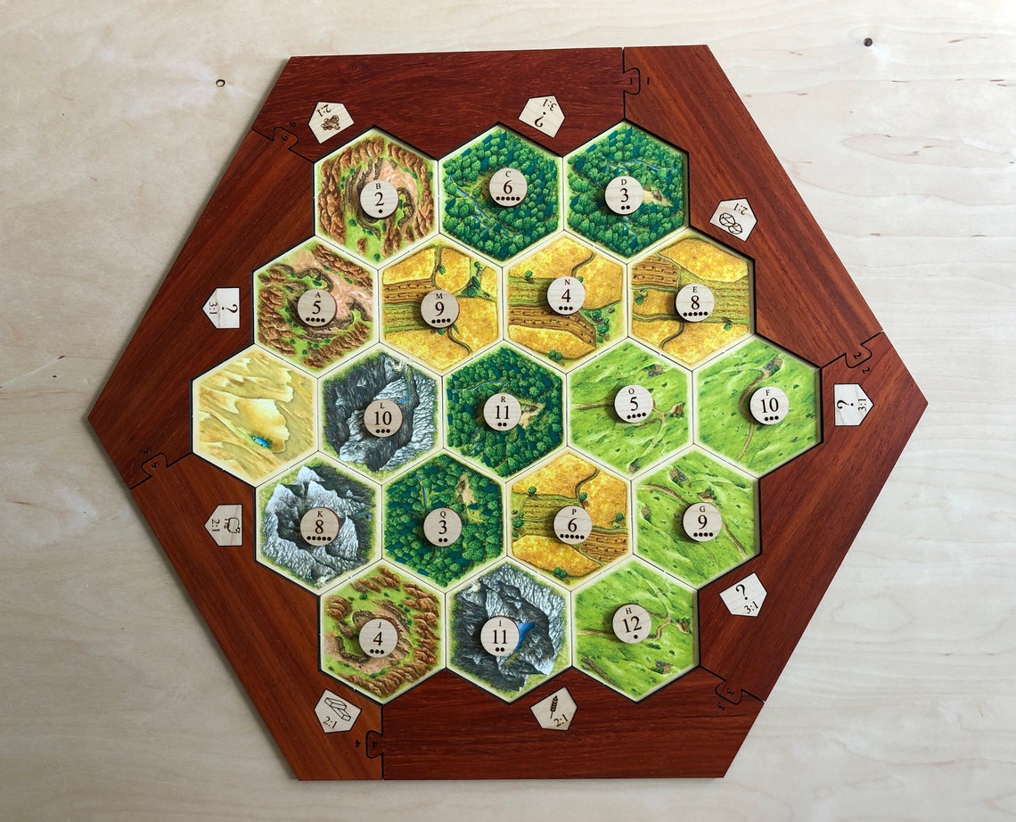 Catan Border Upgrade Hardwood Border Pieces for Settlers of - Etsy
