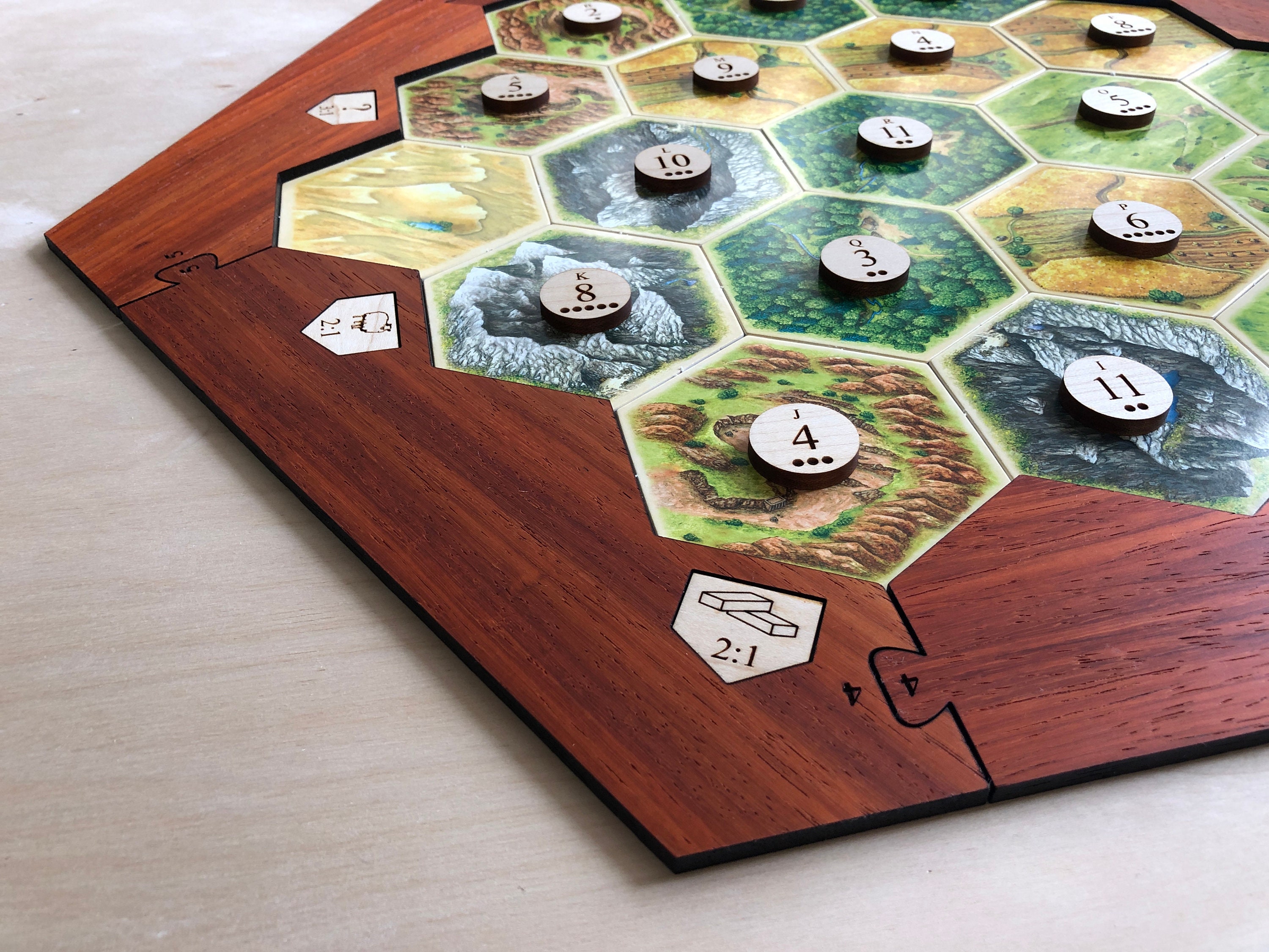 Catan-grensupgrade Hardhouten randstukken voor van - Etsy Nederland